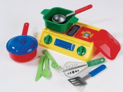 D-Toys Minikonyha tűzhellyel, kiegészítőkkel 11 részes