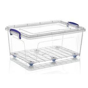 Tároló doboz tetővel,kerekekkel 30 L 30157