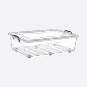 Tároló doboz tetővel,kerekekkel 40 L 30158