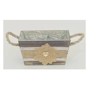 Fa Kaspó Barna Csipke 232-W-210/S 