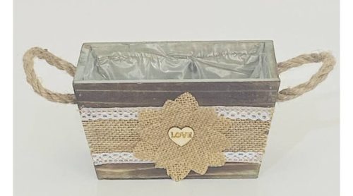 Fa Kaspó Barna Csipke 232-W-210/S 