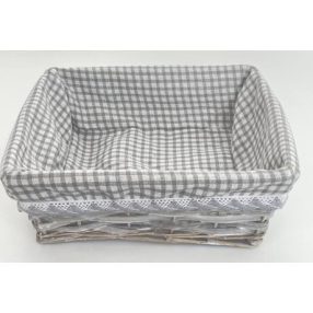 Vesszőkosár Szürke Kockás 68-05/M VESS