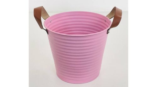 Bádog Kaspó Pink Bőrfül 140-B-22-05 