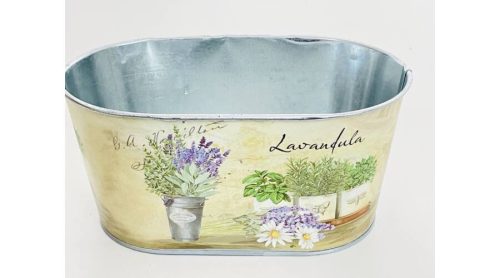 Bádogkaspó Ovál Mintás 140-B-22-73 