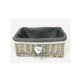 Fonottkosár anyag, szürke – M méret
