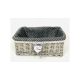 Fonottkosár anyag, szürke – M méret
