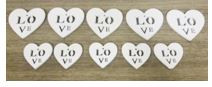 Dekor Szív Love 10/Csom 210-D-6 DEKO