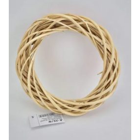 Koszorúalap 25 cm natúr, vessző  A-25/N