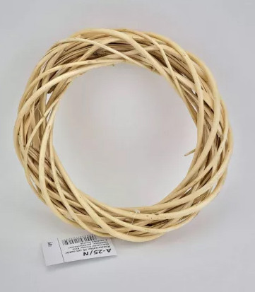Koszorúalap 25 cm natúr, vessző  A-25/N