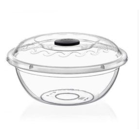 Poly Time műanyag kelesztőtál fedővel, 7,5L, átlátszó