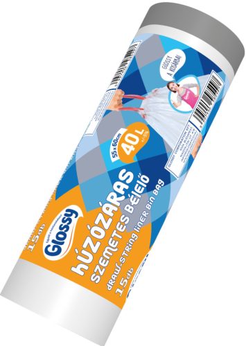 Glossy HÚZÓZÁRAS SZEMETES ZSÁK 40LITERES