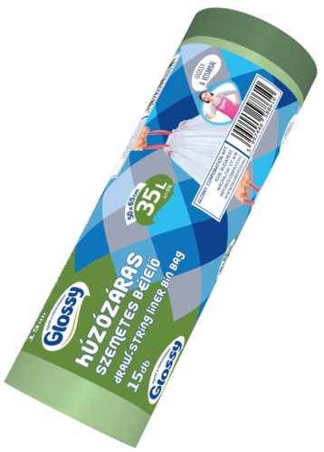 Glossy HÚZÓZÁRAS SZEMETES ZSÁK 35 LITERES