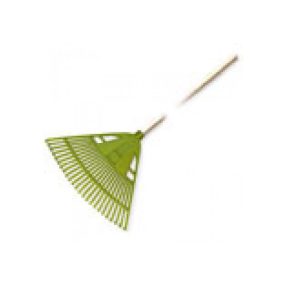   Levélgereblye 24 Fog Műanyag Íves 120 Cm -Es Bükkfanyéllel