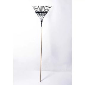 Lombgereblye Fém 18 Fog Fekete 120 Cm-Es Bükkfa Nyéllel