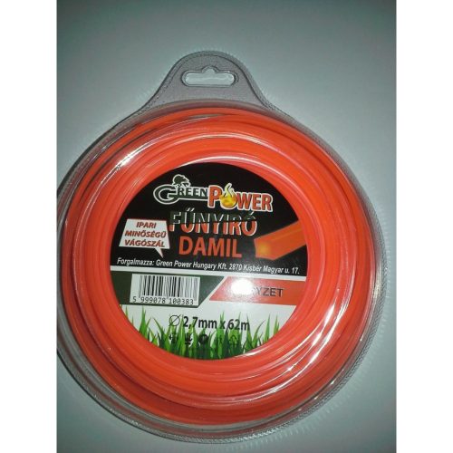 Műanyag Vágószál 2,7 Mm Négyszög Alaku 62 Méter