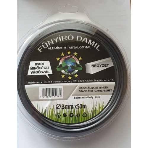 Műanyag Vágószál Alu 1Lb Négyszög 3Mm 50 Méter