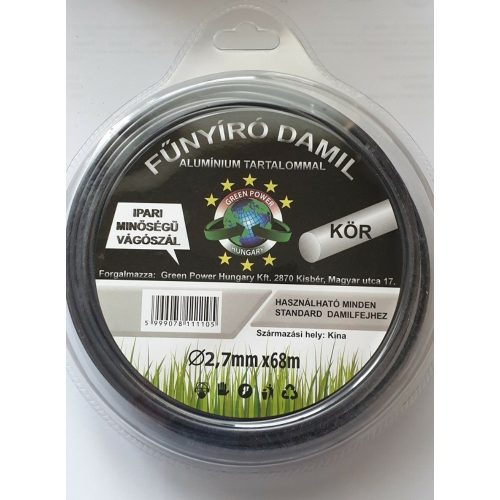 Műanyag Vágószál Alu 1Lb Kör 2,7Mm 68 Méter