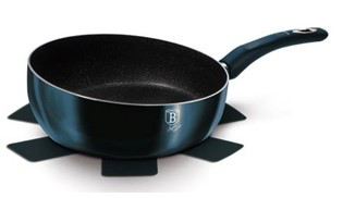 Berlinger Haus Metallic Aquamarine Line flip serpenyő márvány bevonattal, metál külső bevonattal, 26 cm, sötétkék BH-1881