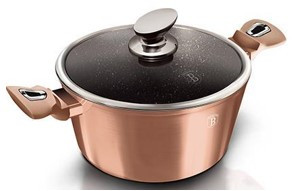 Berlinger Haus Metallic Rosegold Line magas lábas, fedővel 30 cm BH-6194