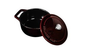 Berlinger Haus Metallic Burgundy Line öntöttvas mini fazék fedővel, 12 cm, burgundy BH-6496