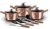 Berlinger Haus Metallic Rosegold Line 10 részes edénykészlet márvány bevonattal, kiszedőkkel, rosegold BH-6151