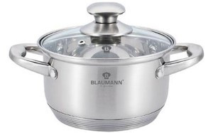 Blaumann Satin Gourmet Line rozsdamentes acél magas lábas fedővel  26 cm BL-3321