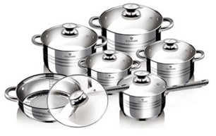 Blaumann Gourmet Line 12 részes rozsdamentes acél edénykészlet BL-1031