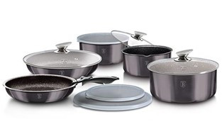 Berlinger Haus Carbon Pro Collection 12 részes edénykészlet márvány bevonattal, lekattintható nyéllel BH-6910