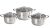 Berlinger Haus Silver Jewellery Collection 6 részes rozsdamentes acél edénykészlet BH-6662