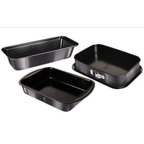   Berlinger Haus Carbon Pro Collection 3 részes sütőforma készlet titán bevonattal BH-7634