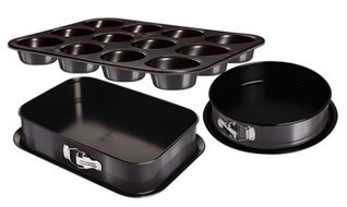 Berlinger Haus Carbon Pro Collection 3 részes tortaforma készlet titán bevonattal BH-7637  
