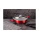 Berlinger Haus Metallic Burgundy Line wok fedővel, márvány bevonattal, metál külső bevonattal, 30 cm  BH-7110