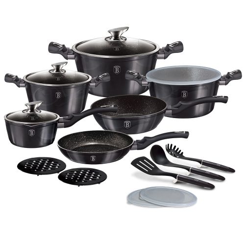 Berlinger Haus Metallic Line Carbon collection 18 részes edénykészlet BH-6887 