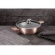 Berlinger Haus Metallic Rosegold Line wok fedővel, márvány bevonattal, metál külső bevonattal  30 cm BH-7100 