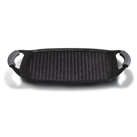 Berlinger Haus Carbon Pro Collection grill sütőlap márvány bevonattal, szilikon fogókkal, 47 cm BH-6922