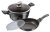Berlinger Haus Carbon Pro Collection 4 részes edénykészlet márvány bevonattal BH-7106