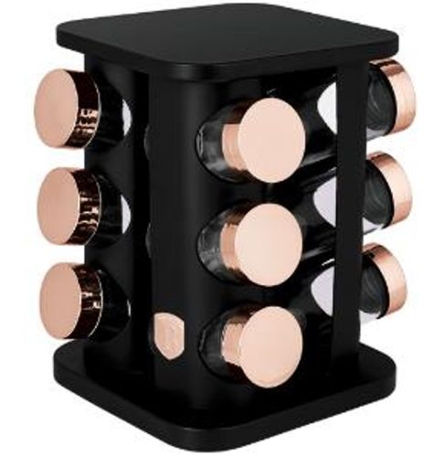 Berlinger Haus Black Rose Collection 13 részes fűszertartó készlet forgatható állvánnyal BH-8559