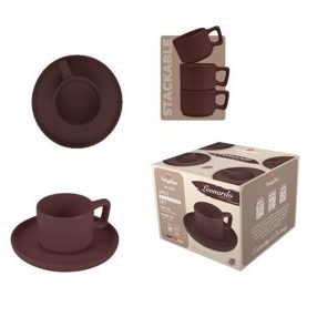   Berlinger Haus Leonardo Collection 4+4 részes kőedény eszpresszó készlet BH-10017