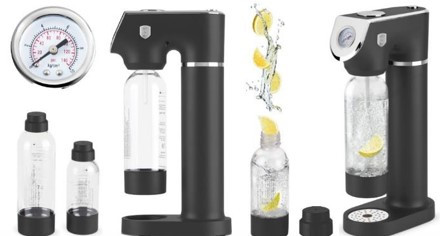 Berlinger Haus Antracit Collection szódagép 2 üveggel és barométerrel  BH-8557