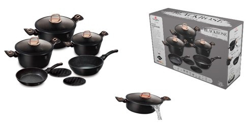 Berlinger Haus Black Rose Collection 10 részes edénykészlet   BH-8168