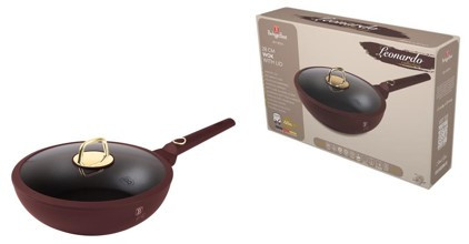 Berlinger Haus Leonardo Collection wok titán bevonattal fedővel BH-8034