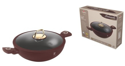 Berlinger Haus Leonardo Collection wok titán bevonattal, fedővel 30 cm BH-8035