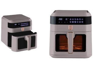 Berlinger Haus Taupe Collection Air Fryer digitális forró levegős sütő átlátszó ablakkal  6L BH-9547