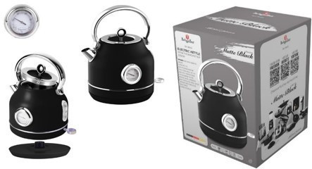 Berlinger Haus Matte Black Collection elektromos vízforraló hőfok jelzővel  BH-9640