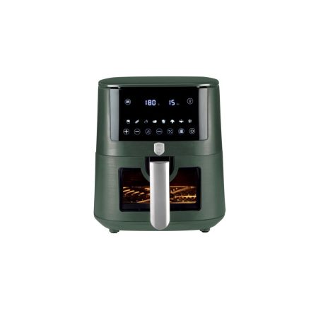 Berlinger Haus Matte Green Collection Air Fryer digitális forró levegős sütő átlátszó ablakkal 5 L BH-9709