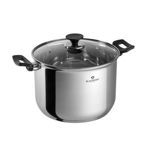 Blaumann Gourmet Line rozsdamentes acél fazék fedővel, bakelit fogóval 24 cm BL-3824 
