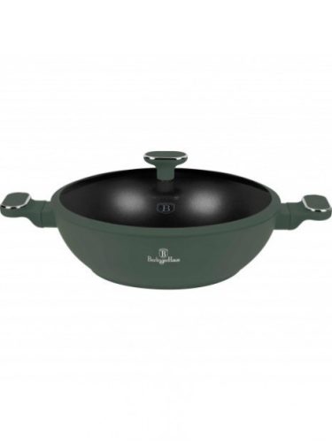 Berlinger Haus Matte Green Collection Wok fedővel 30 cm BH-8160 
