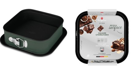 Berlinger Haus Matte Green Collection szögletes tortaforma BH-8668 