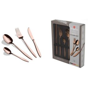  Berlinger Haus 6 személyes rozsdamentes acél evőeszköz készlet rosegold BH-3062 