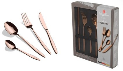 Berlinger Haus 6 személyes rozsdamentes acél evőeszköz készlet rosegold BH-3062 
